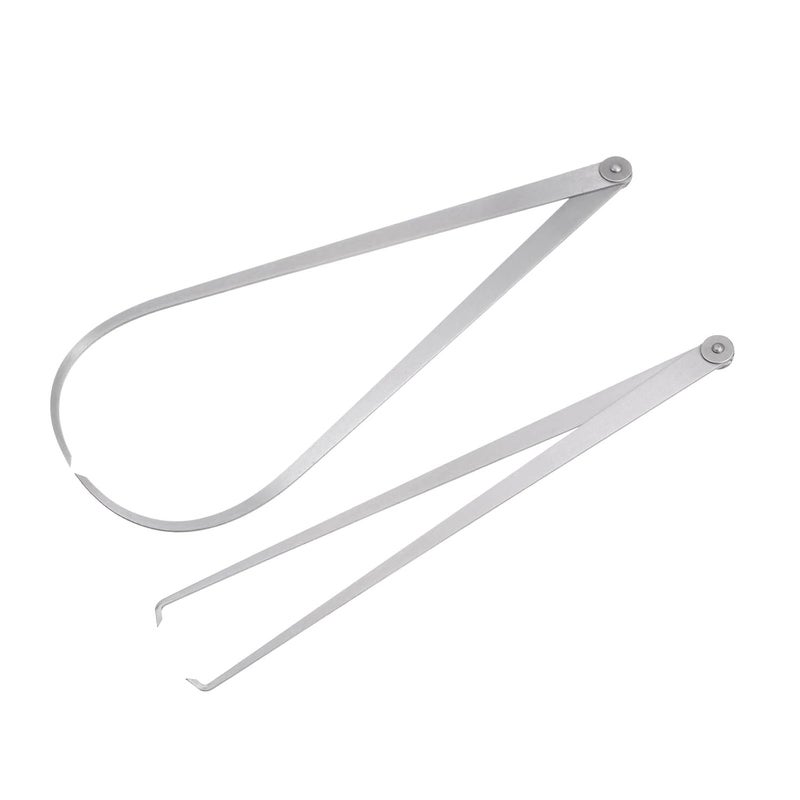 Kozelo Firm Joint Inside Outside Caliper Set - [20 Inch] Stainless Metal Firm Friction Joint Measurement Tool for Size Measuring Use, Silver Tone - Image 2